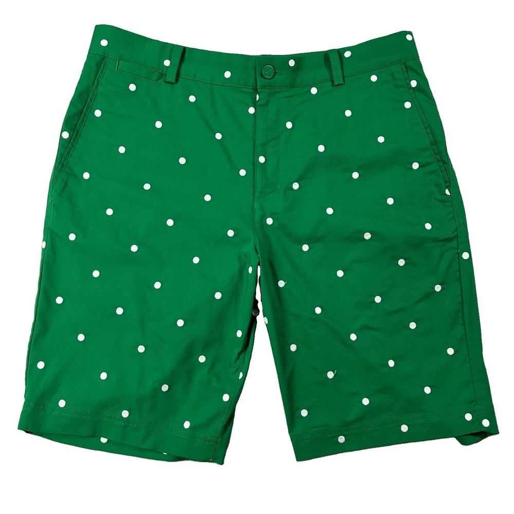 Nike Golf Tour Performance Dri-FIT Polka Dot Shorts Green Men 33 Techwear Preppy